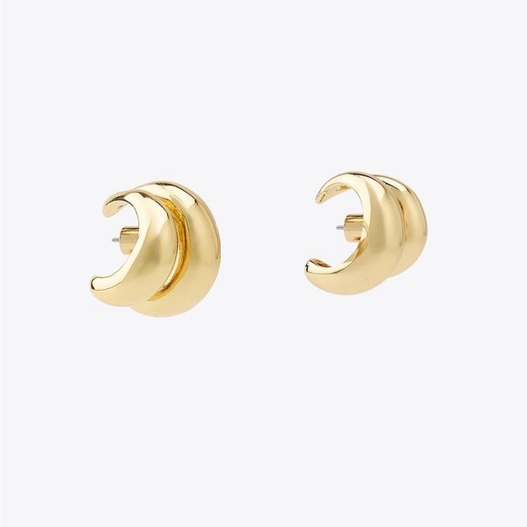Zara Gold Hoop Earrings - Picture 11 of 11